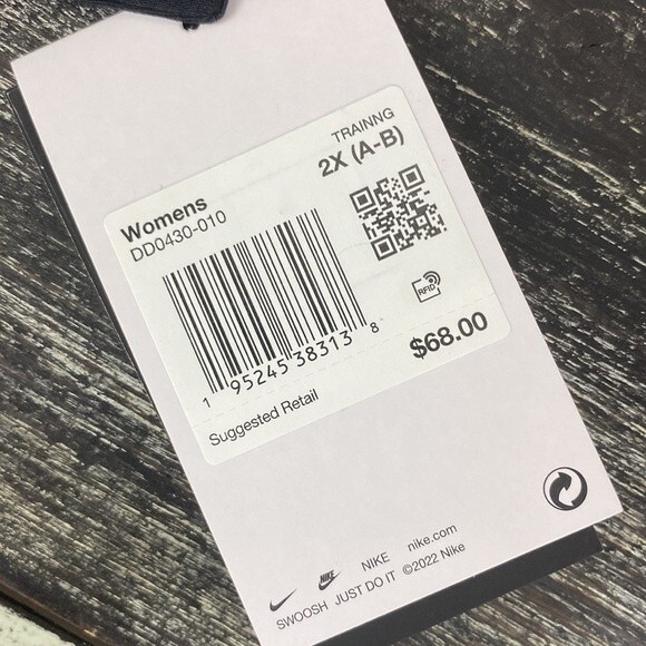 Nike Black Alpha Wire Free Training Athletic Dri-Fit High Support Bra 2X NEW - Picture 7 of 8